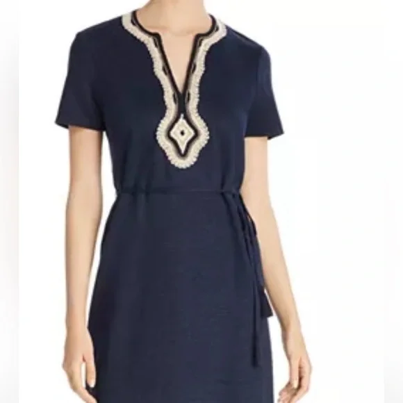 Tory Burch  Liliana Soutache Linen Dress NWT size XS - Picture 5 of 7